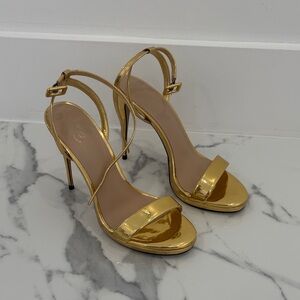 ALDO Gold Strappy High Heel Sandals